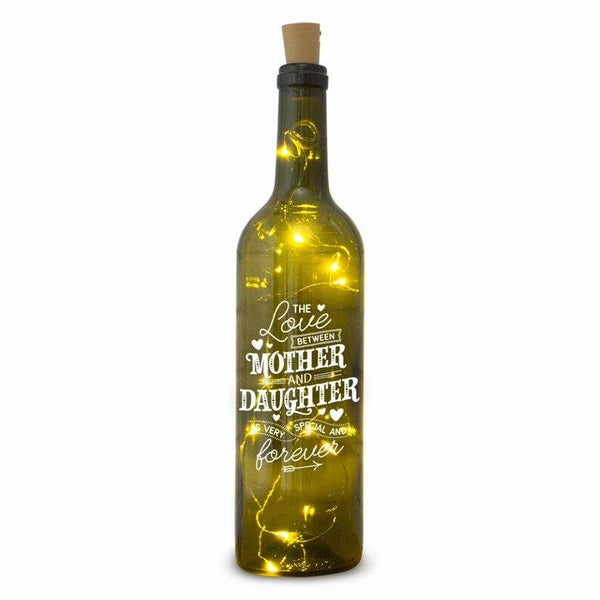 Verlichte fles Mother and daughter