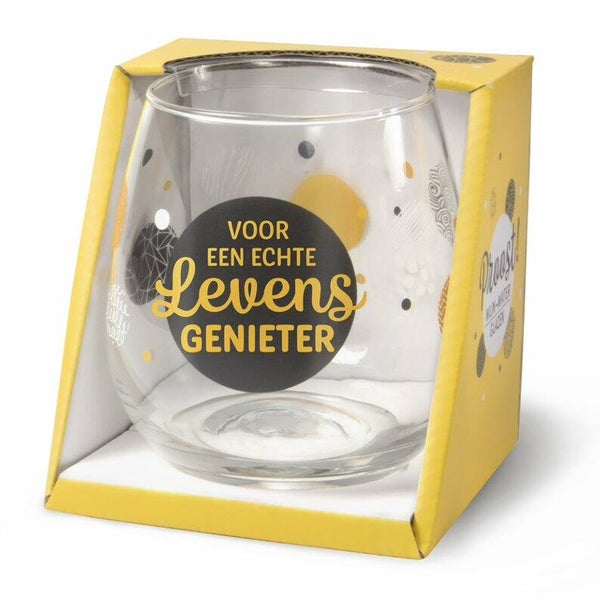 Gin-waterglas:  Voor een echte levensgenieter.