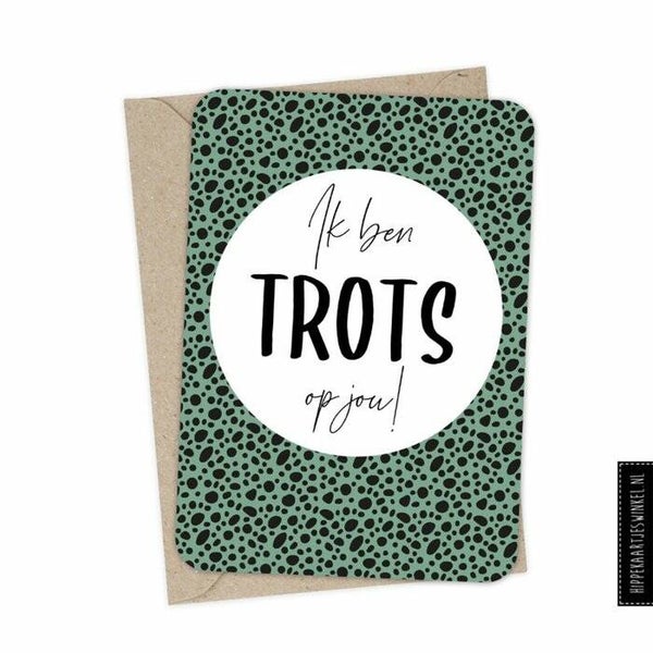 Wenskaart 'Ik ben trots op jou'