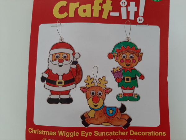 Raamfiguren Kerstmis met wiebeloogjes