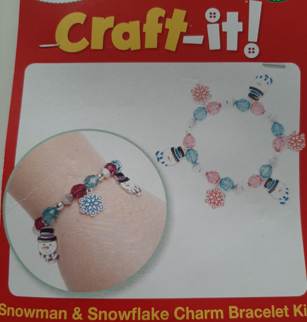 Sneeuwpop en Sneeuwvlok bedelarmbandje