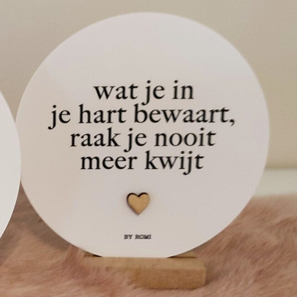 Wooncirkel Wat je in je hart bewaart, raak je nooit meer kwijt