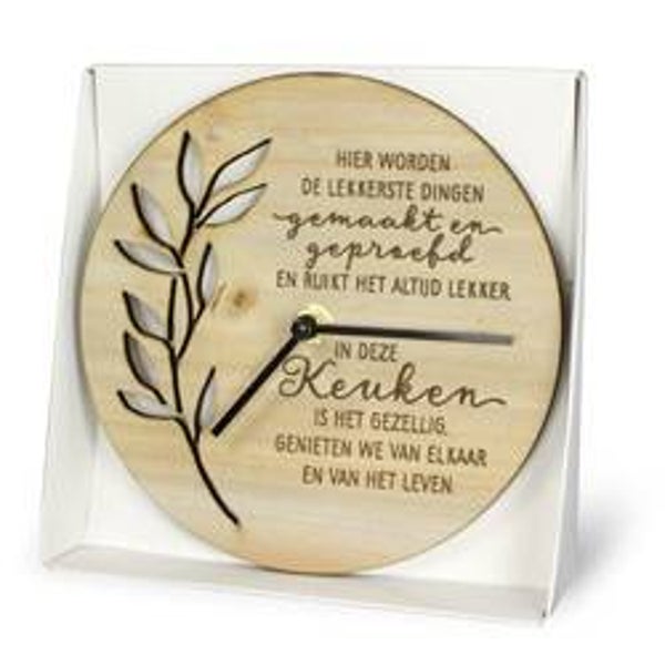 Houten klok - In deze keuken