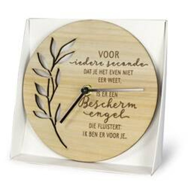 Houten klok - Beschermengel