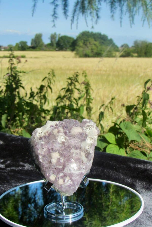💜 478g Dreamy Lavender Amethyst & Calcite Cluster