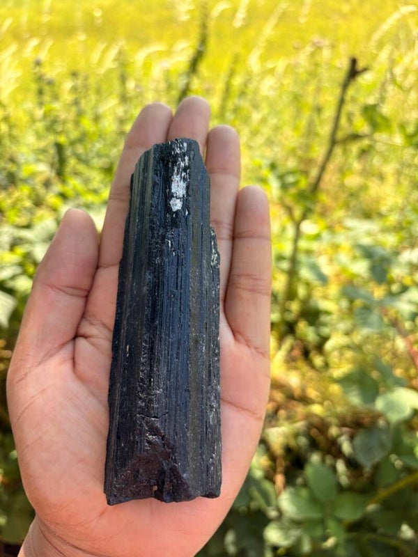🖤 339g 14cm x 4cm   Black Tourmaline Rough Specimen 🌟