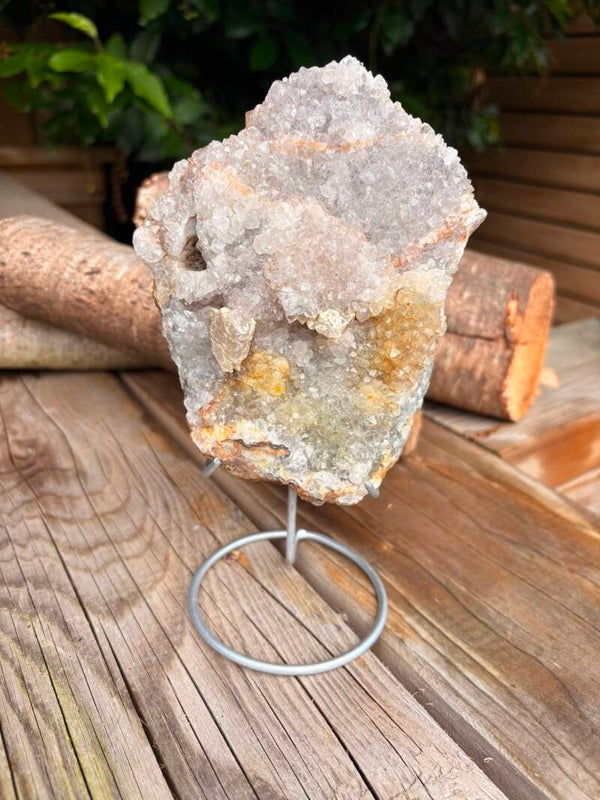 🔮 STUNNING PINK AMETHYST ON DISPLAY STAND 🔮