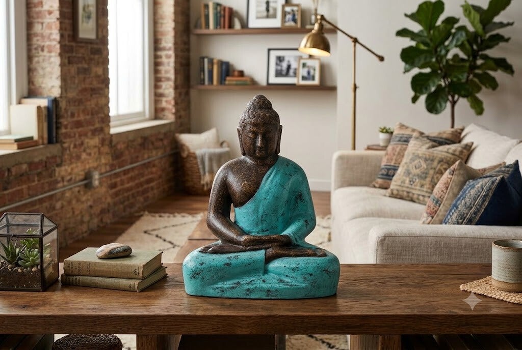 Medium Buddha Classic Turquoise & Stone - 0.5m