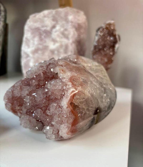 Pink Amethyst Geode Cluster: Brazilian Collector's Piece (1.155g)
