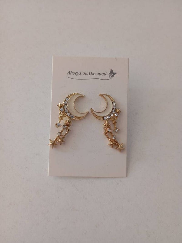 Moon star earrings