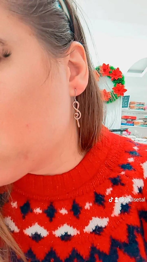 Handmade music earrings (1)