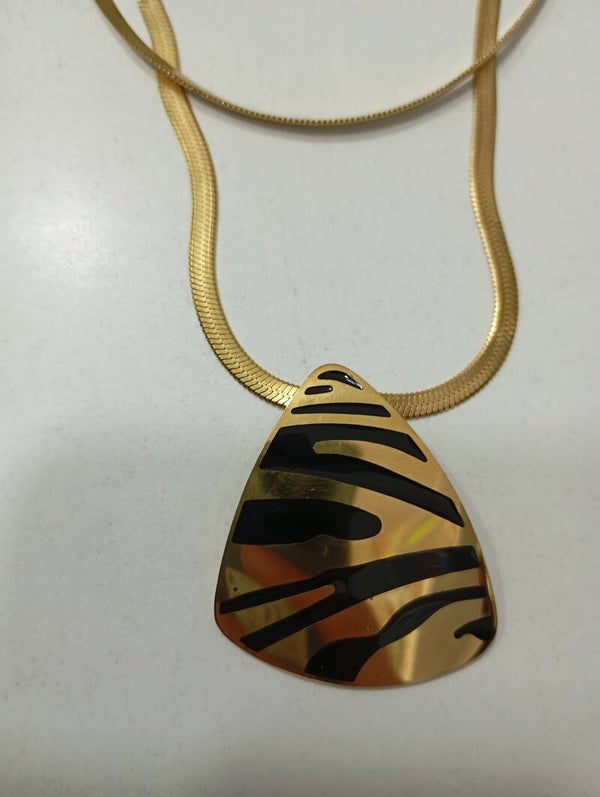 Zebra necklace (steel)