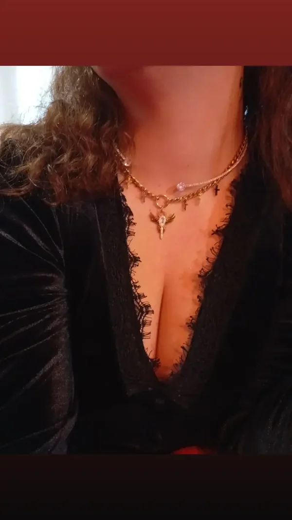 Angel with crosses necklace (steel)