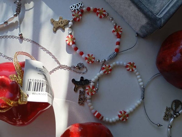 Βρ. γούρια με ατσάλινα στοιχεία (handmade)