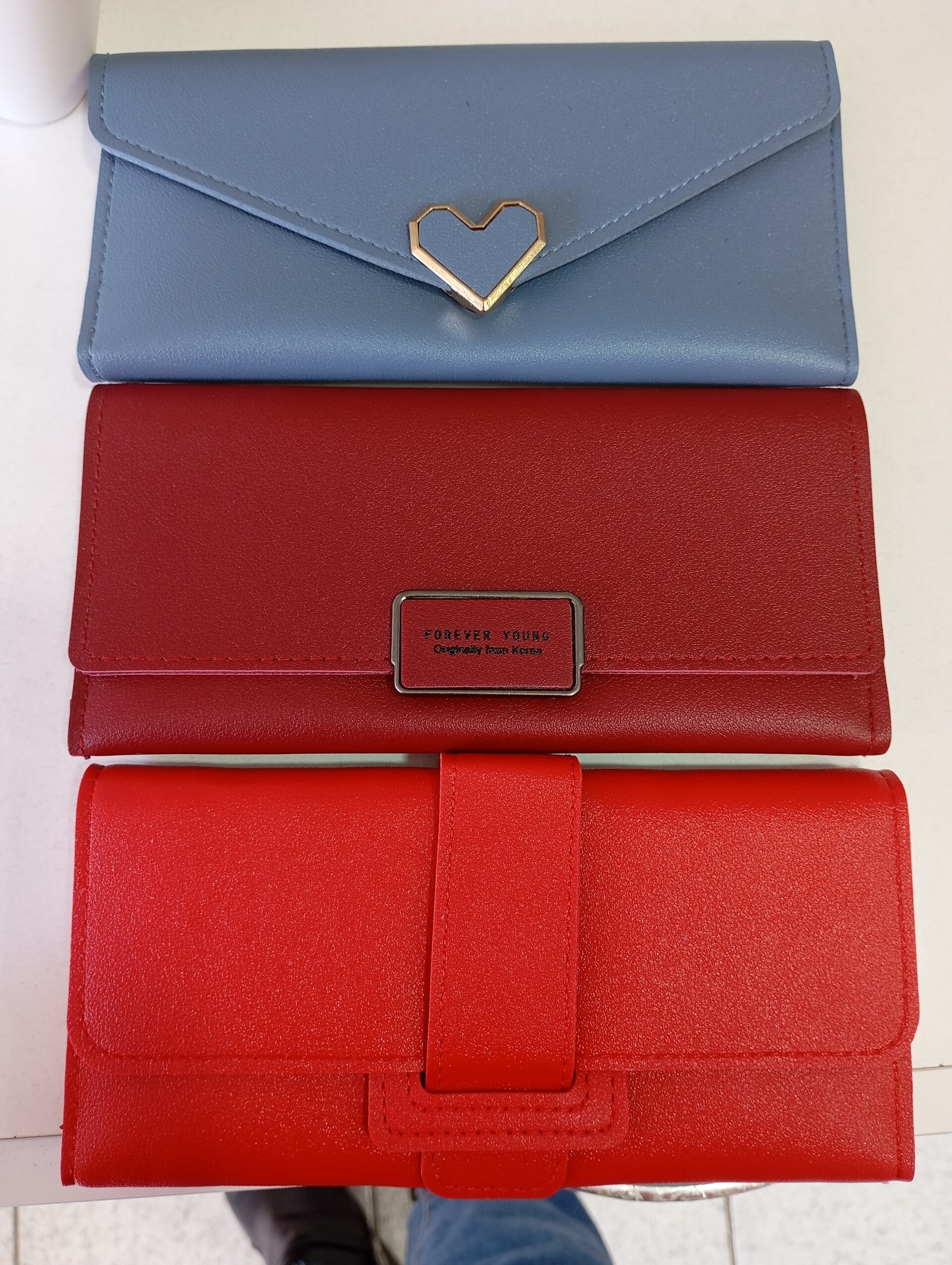 Πορτοφόλι μακρύ Μπλε/κόκκινο/Μπορντό