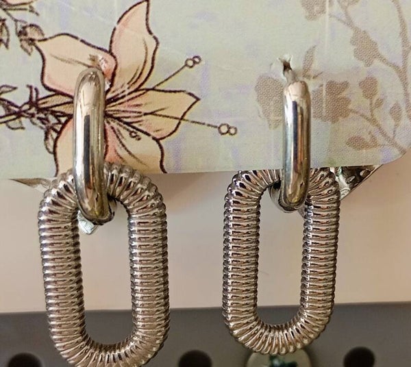 Double hoop earrings (steel)