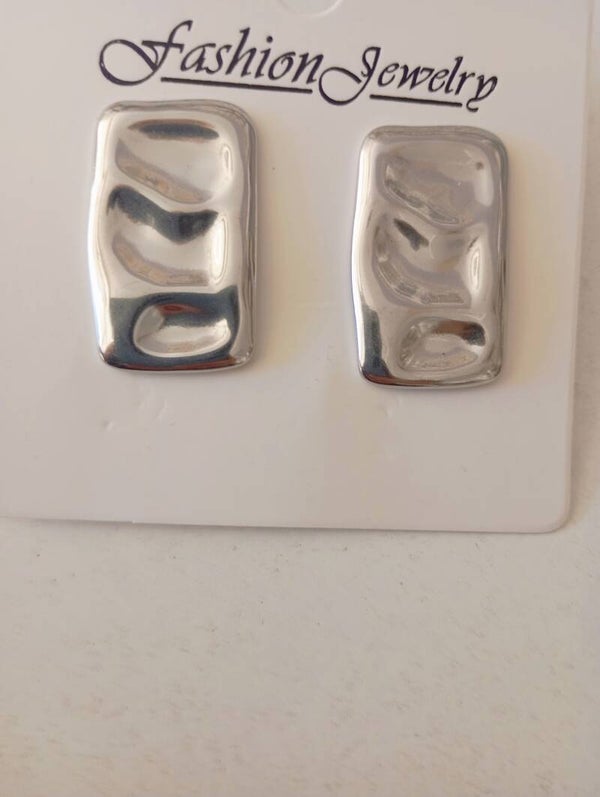 Rectangle earrings (steel)