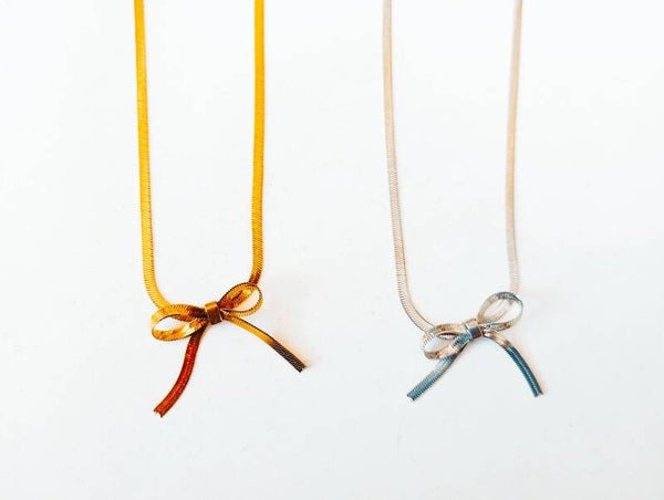 Bow necklace (steel)
