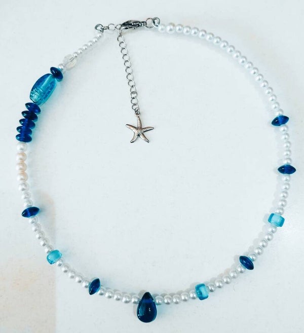 Κολιέ κολάρο με πέρλες  (Handmade)