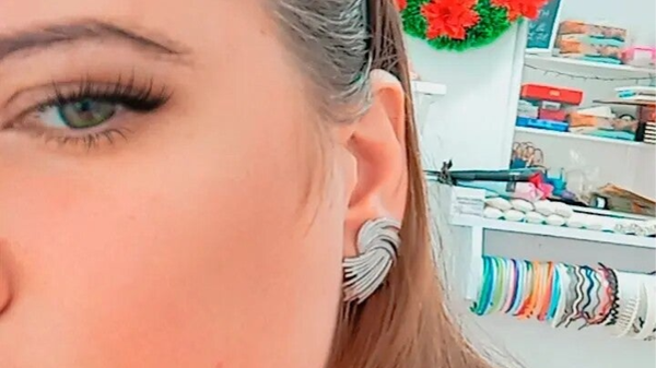 Abstract steel earrings