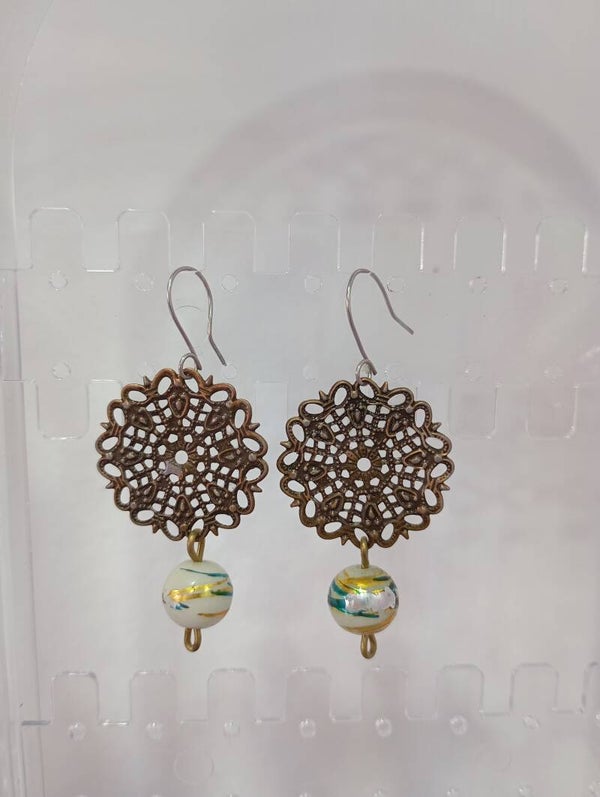 Handmade boho glass colourfull bead (code hMb)