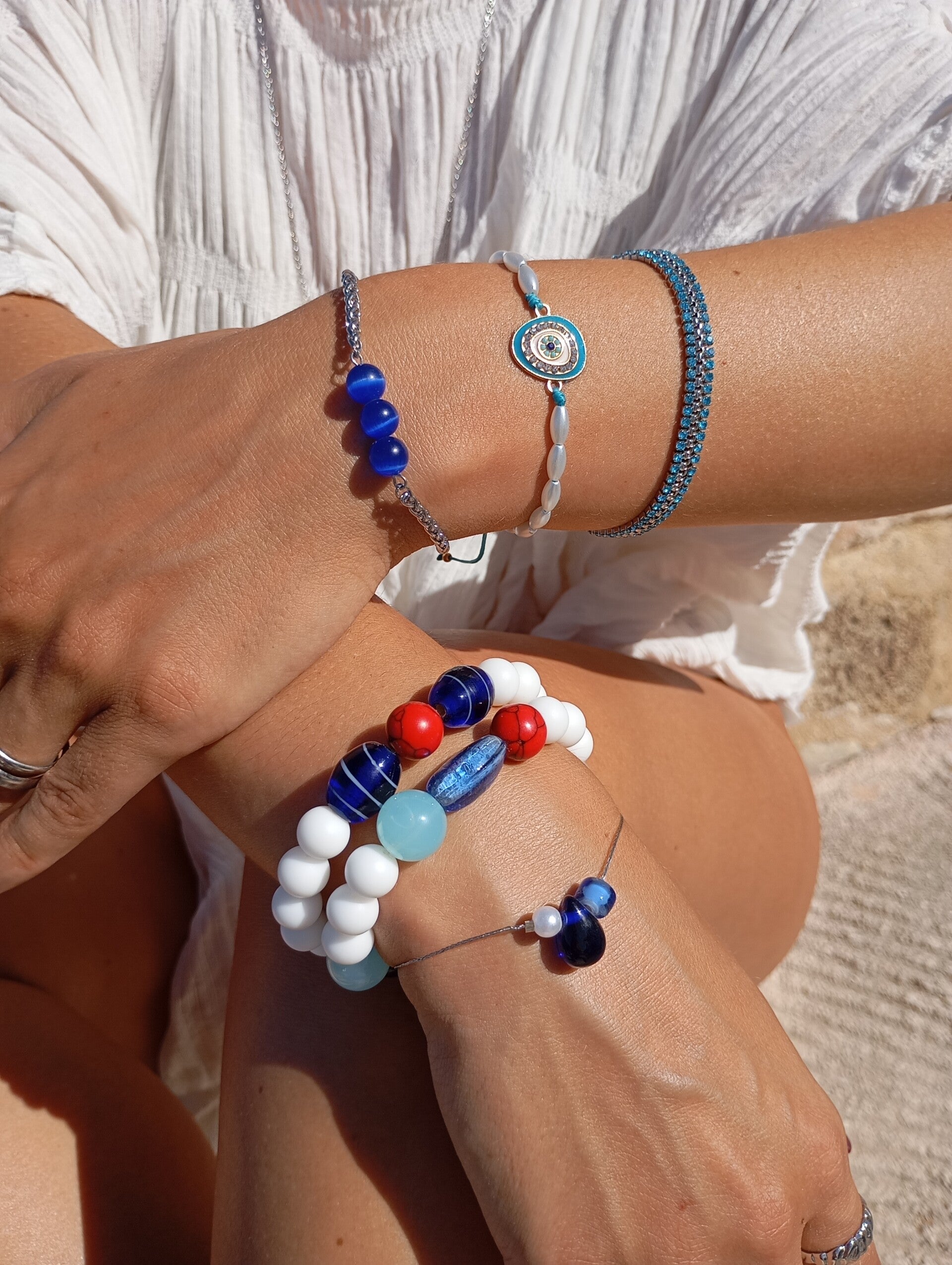 Greek colours bracelet (Handmade)