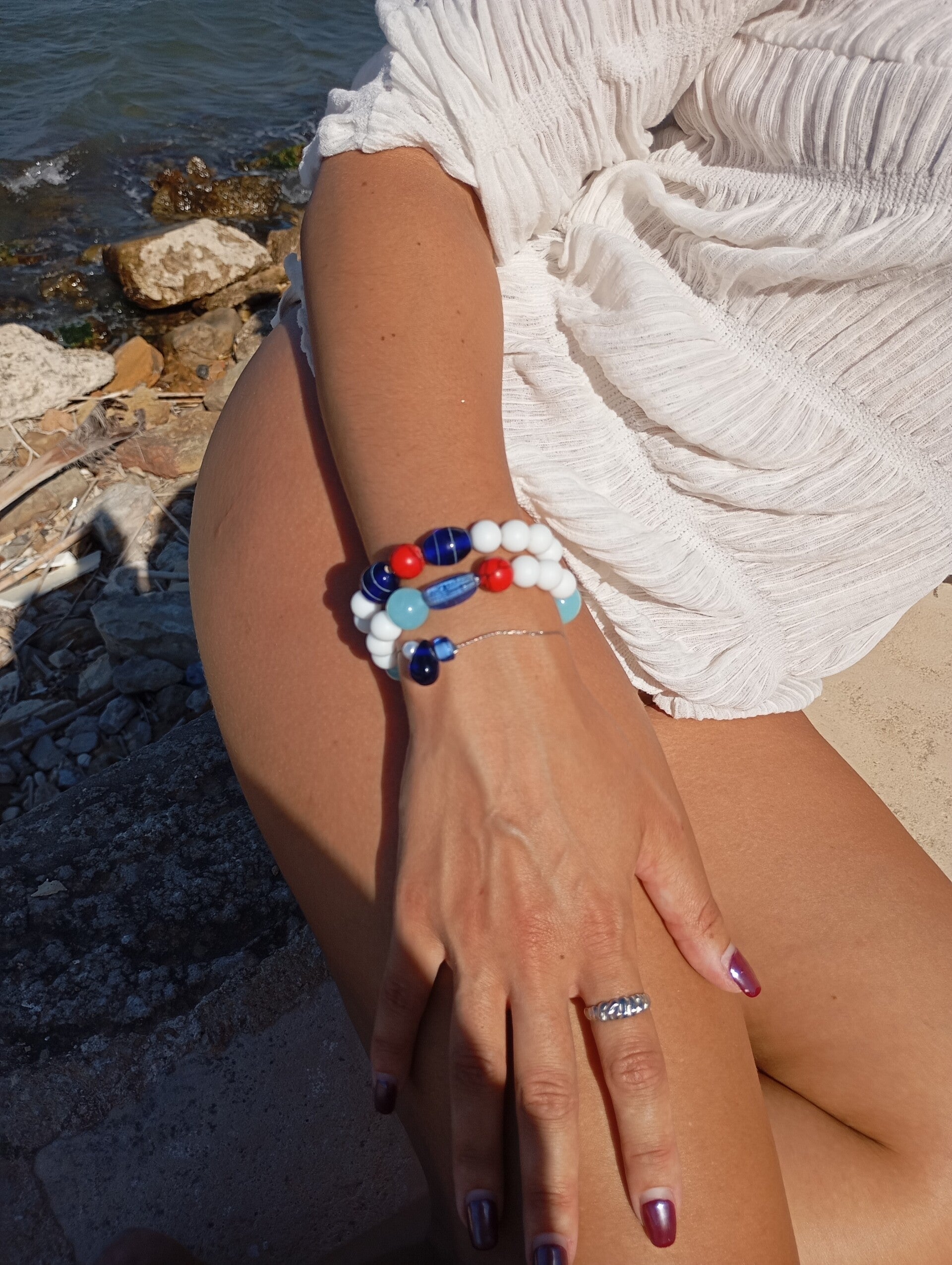 Greek colours bracelet (Handmade)