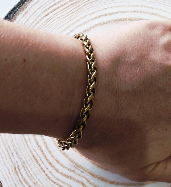 Chain bracelet κλασσικό/πλεξούδα (steel)