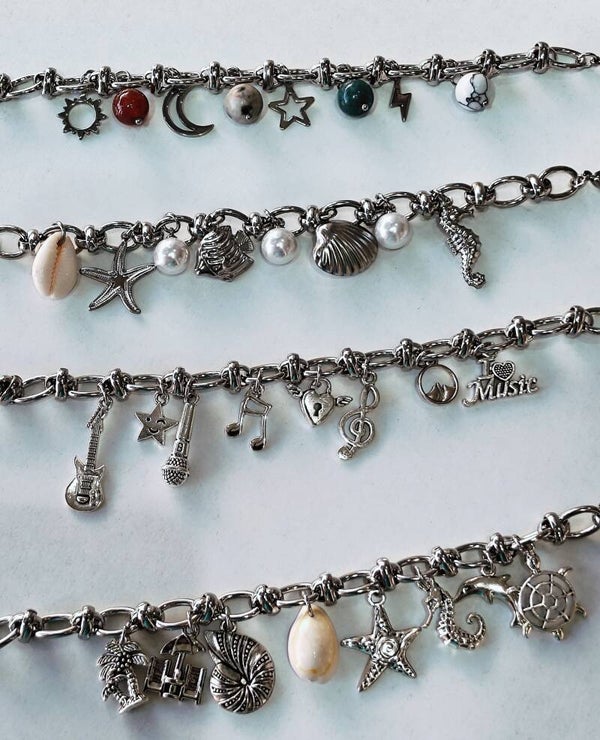 Charms bracelet ( steel)