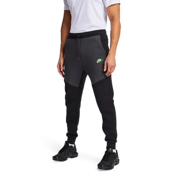 Nike Tech Fleece Hose / Black-Anthracite-Green Strike