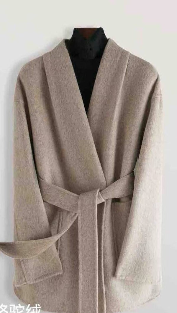 COAT - 70% Wool, 20% Camel Hair, 10% Mulberry Silk