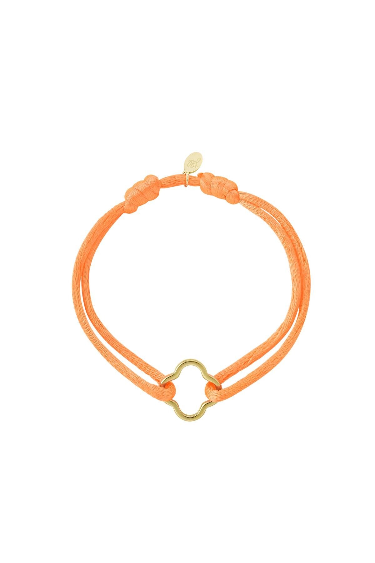 Armband Klaver oranje