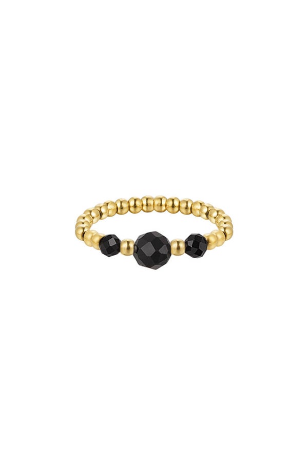 Ring black stone