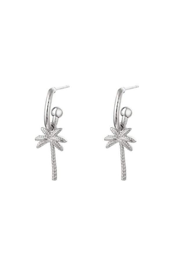 Oorbellen Palm - Zilver