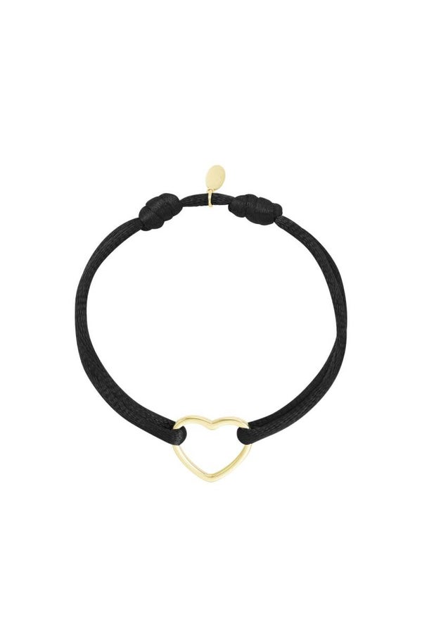 Armband Big Heart zwart