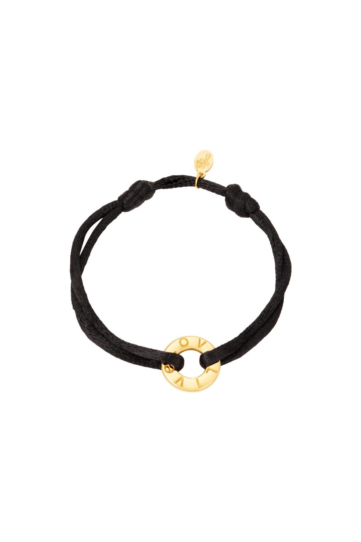 Armband Live Love zwart
