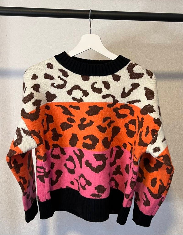 Trui Melissa met print oranje
