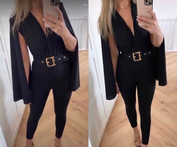 Jumpsuit lang - zwart