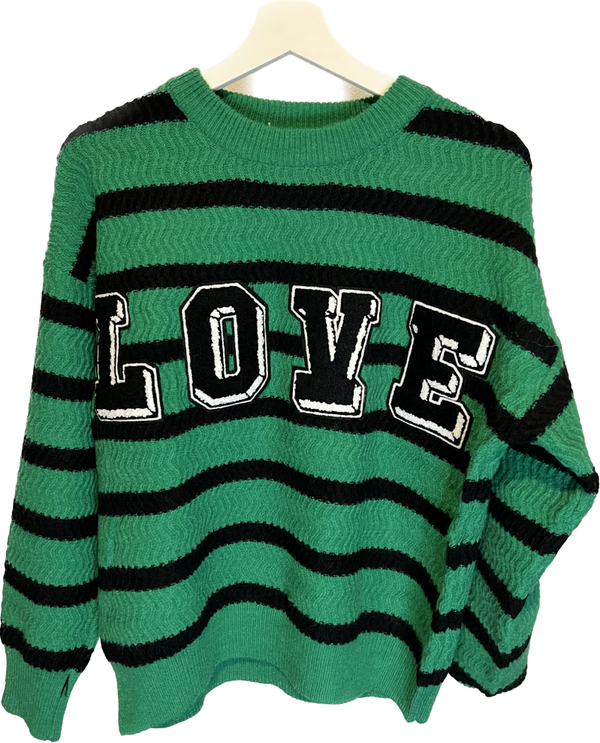Love trui groen