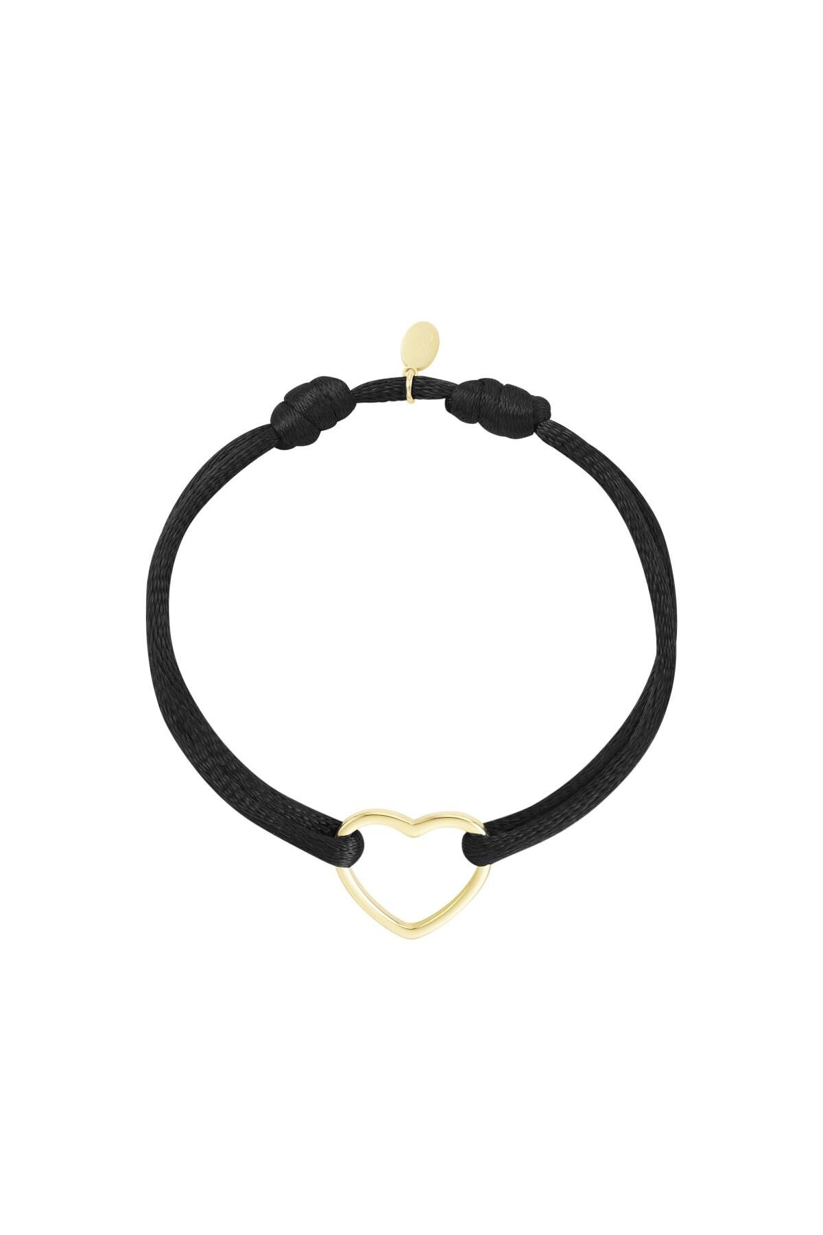 Armband Big Heart zwart