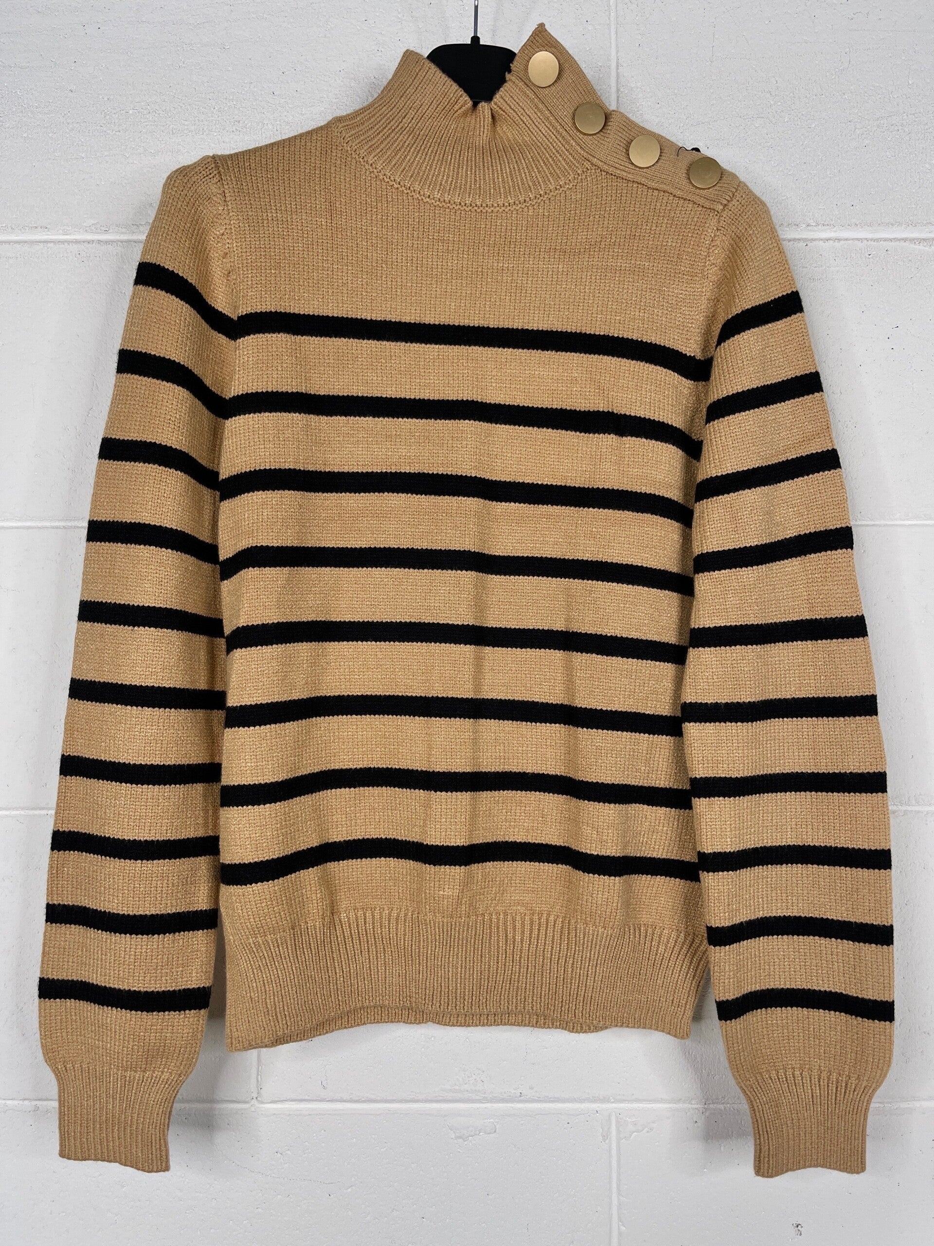 Trui Stripe camel