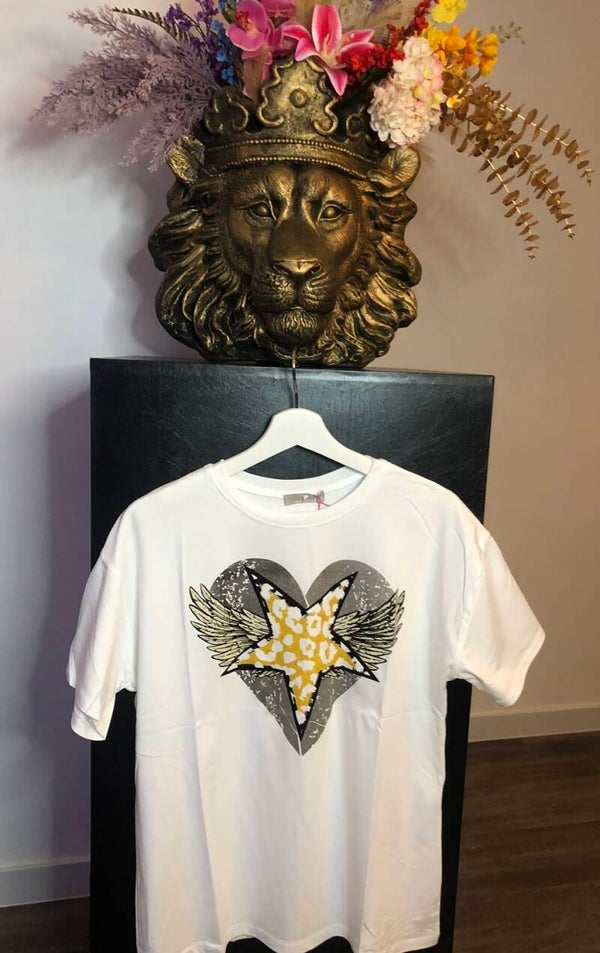 T-shirt star grijs