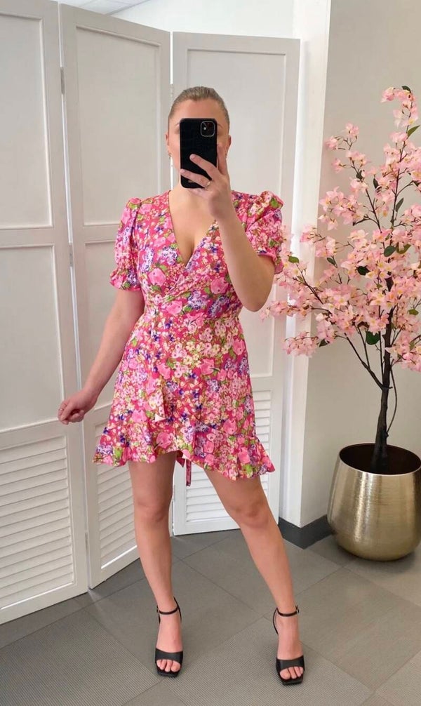Dress Flower roze