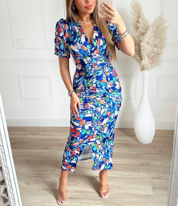 Jurk Charley blauw