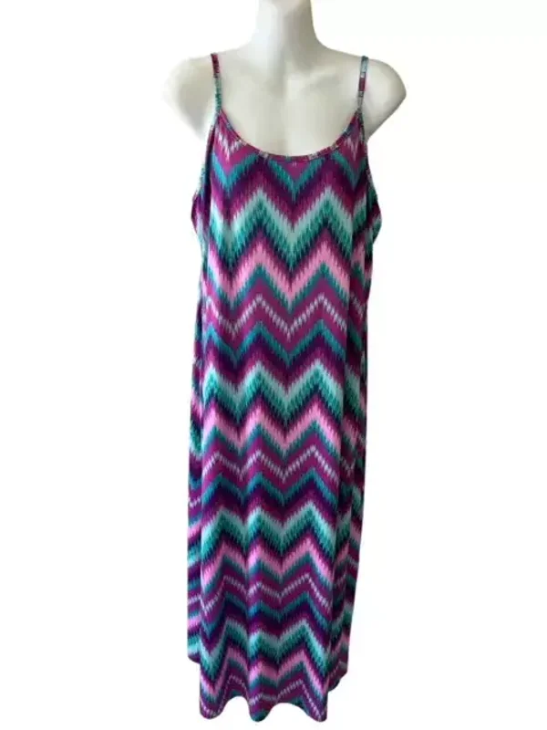 Dress zigzag paars