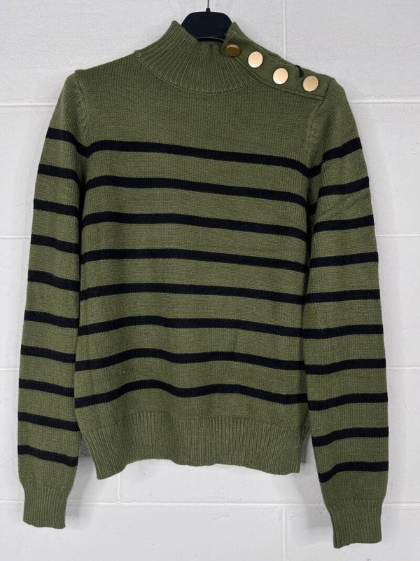 Trui Stripe green