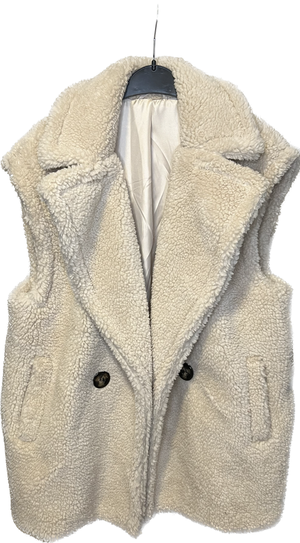 Teddy gilet crème