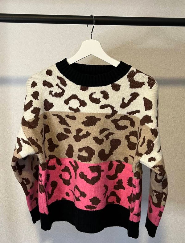 Trui Melissa met print beige