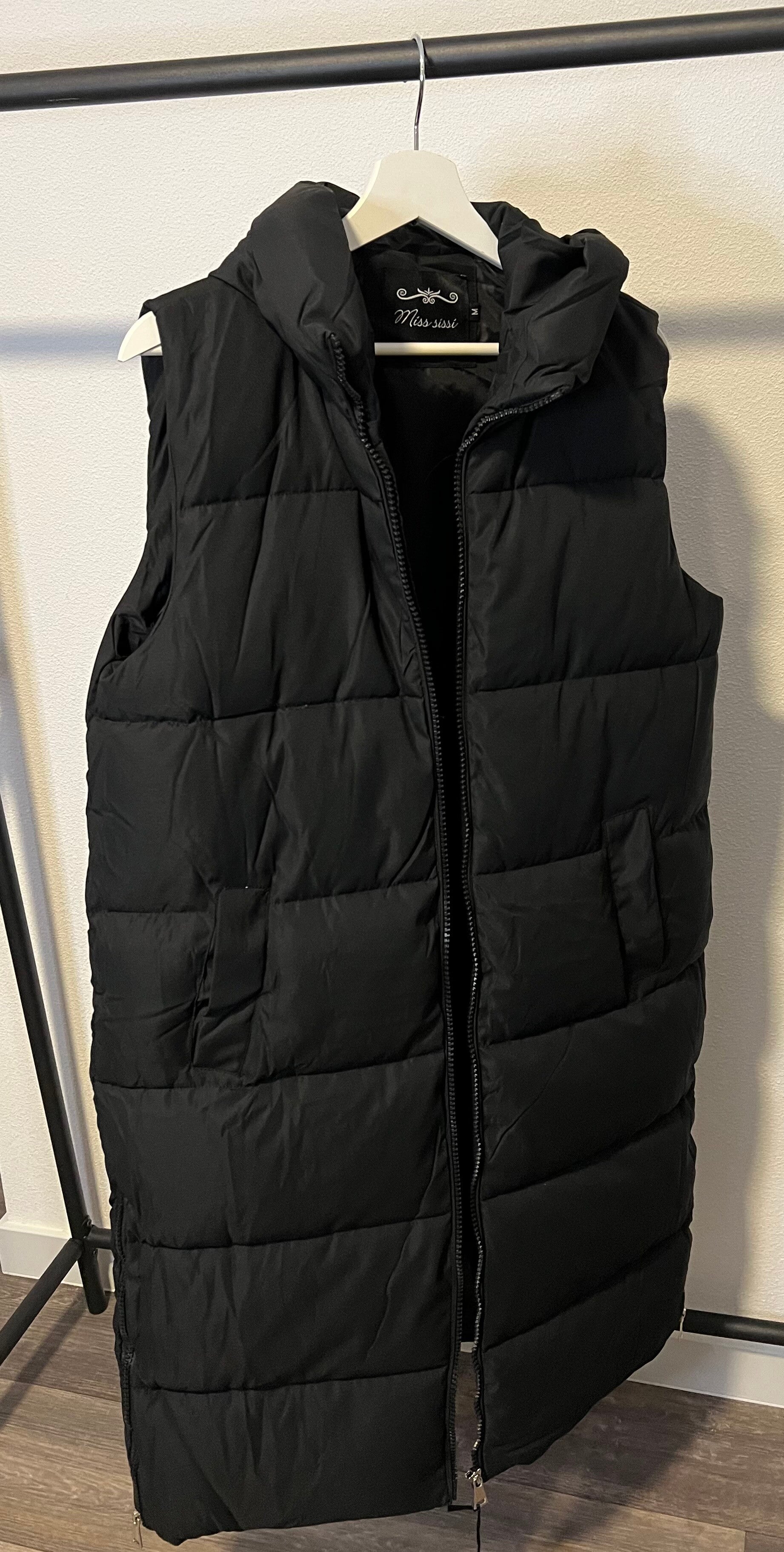 Bodywarmer lang zwart