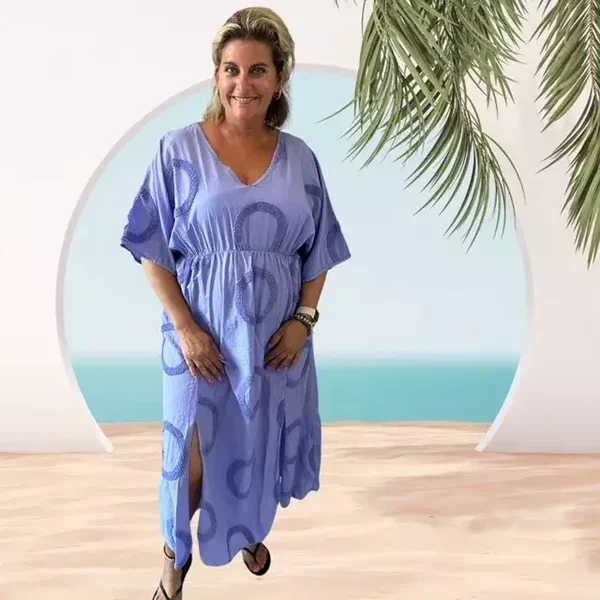 Plus size circle dress lila